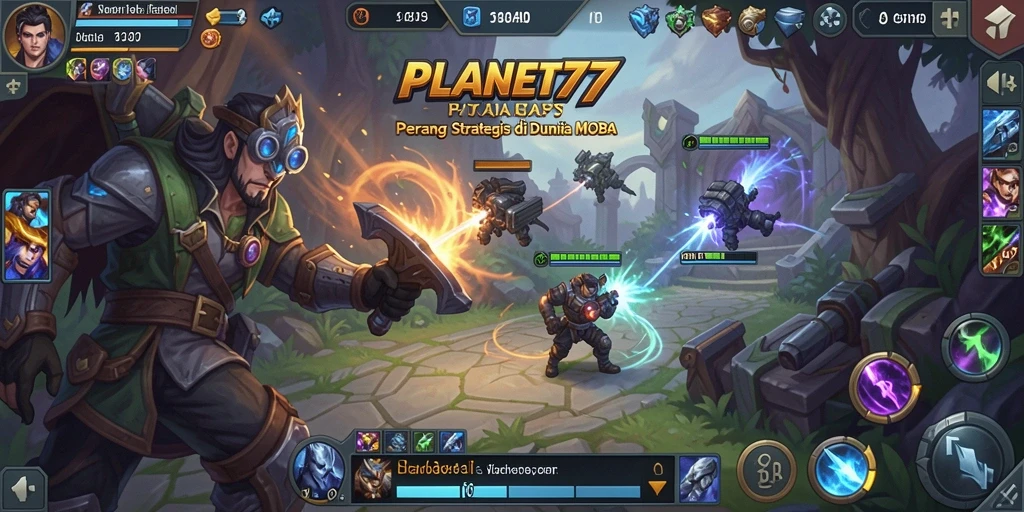 Tangkapan layar gameplay PLANET77 dalam aksi pertempuran yang mendebarkan.