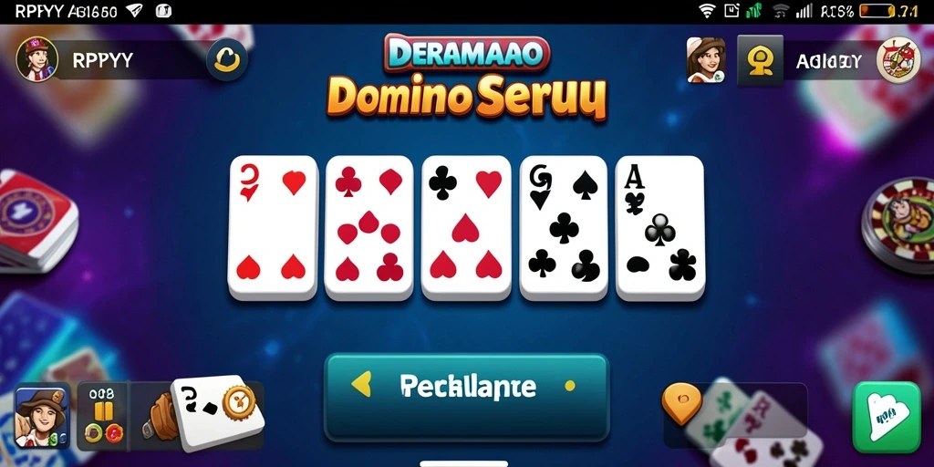 Screenshot gameplay RPYYY menunjukkan suasana seru bermain Domino.