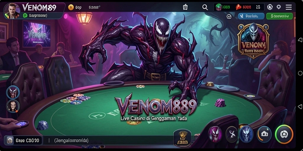 Tampilan gameplay Live Casino yang memukau dengan dealer langsung.